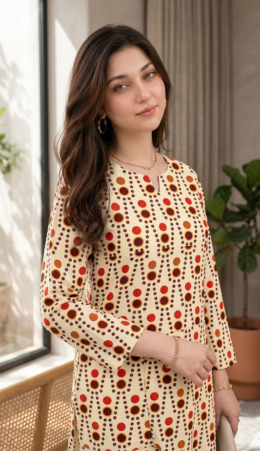 Rustica — Printed Lawn 2-Piece Unstitched Suit