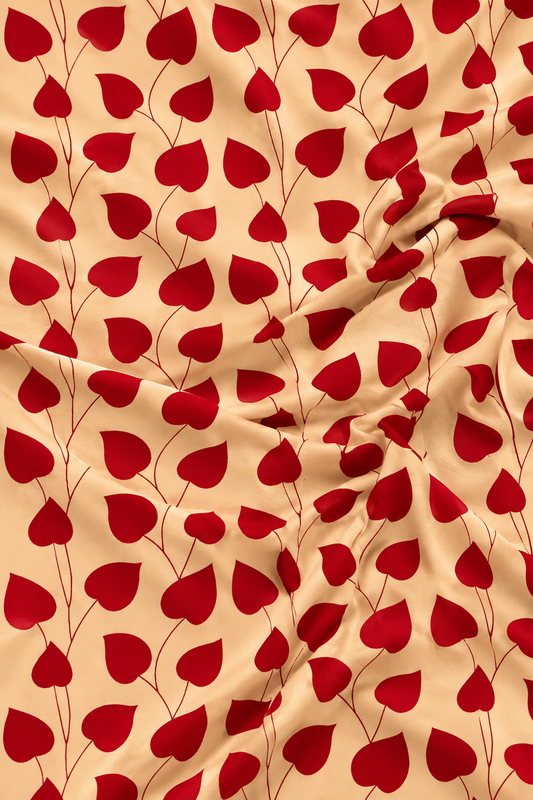 Crimson Hearts — Printed Khaddar 2-Piece Unstitched Suit