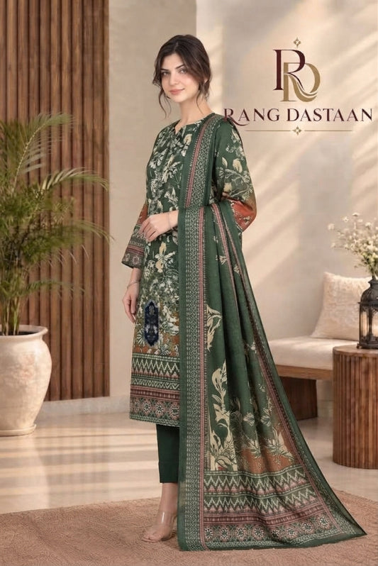 3 PIECE - EMBROIDERED DHANAK SUIT