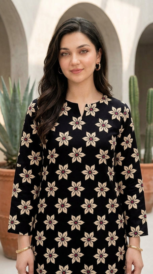 Midnight Bloom — Printed Lawn 2-Piece Suit