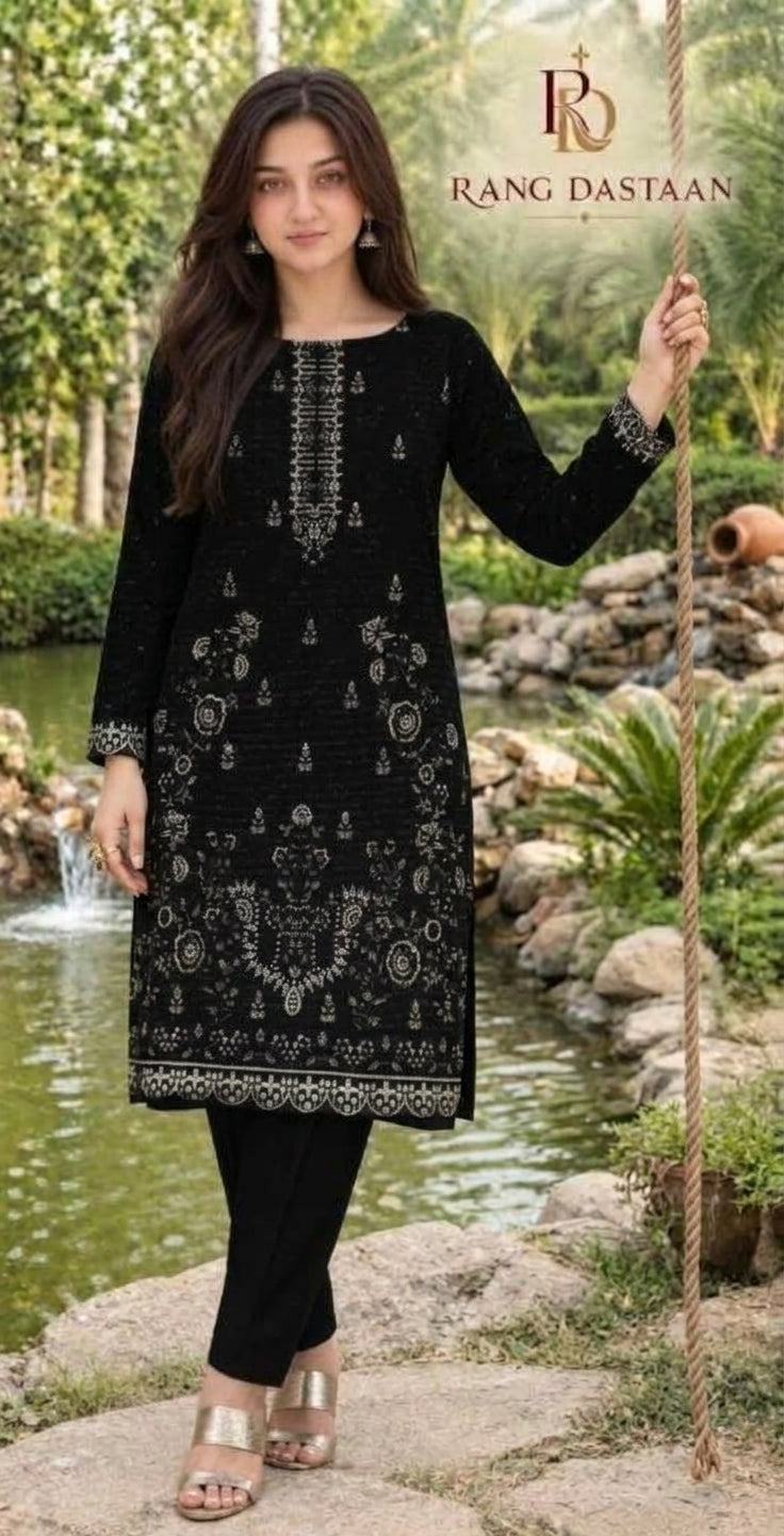 CRYSTAL DHANAK HEAVY EMBROIDERED 3PC SUIT