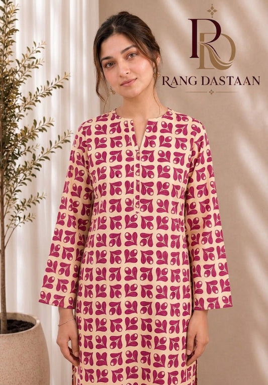 Berry Leaf — Printed Lawn 2-Piece Suit