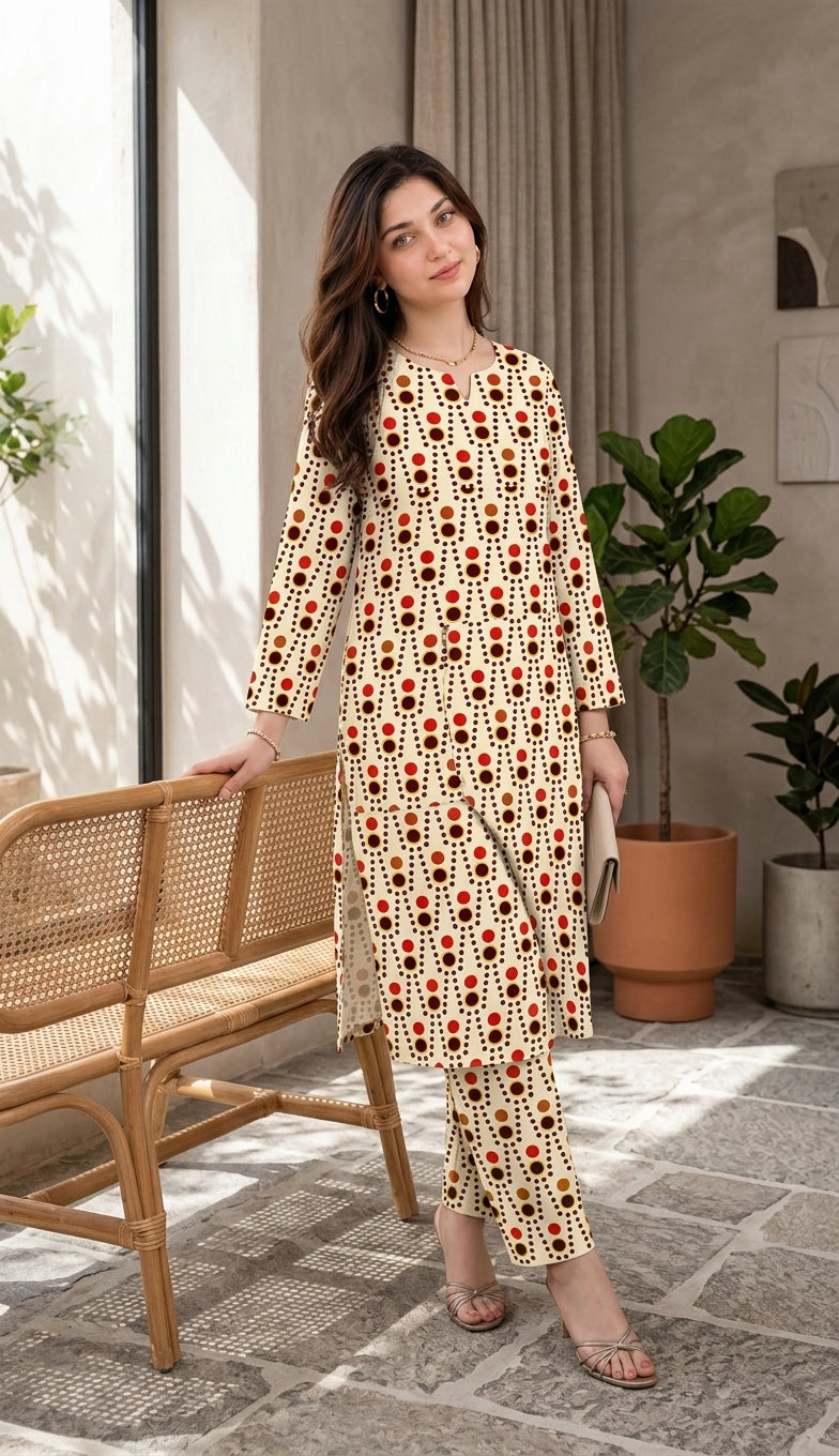 Rustica — Printed Lawn 2-Piece Unstitched Suit