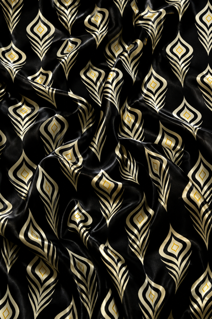 Midnight Black — Printed Lawn 2-Piece Unstitched Suit