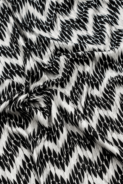 Monochrome Wave — Printed Lawn 2-Piece Suit