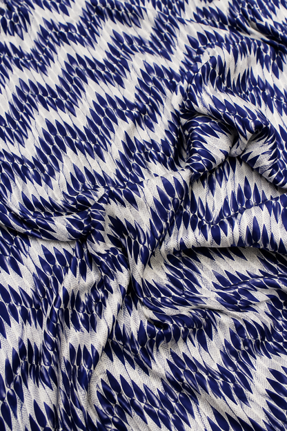 Cobalt Wave — Printed Lawn 2-Piece Suit