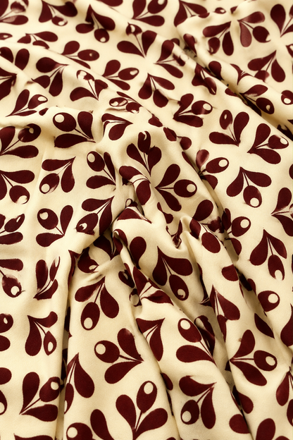 Mocha Leaf — Printed Lawn 2-Piece Suit