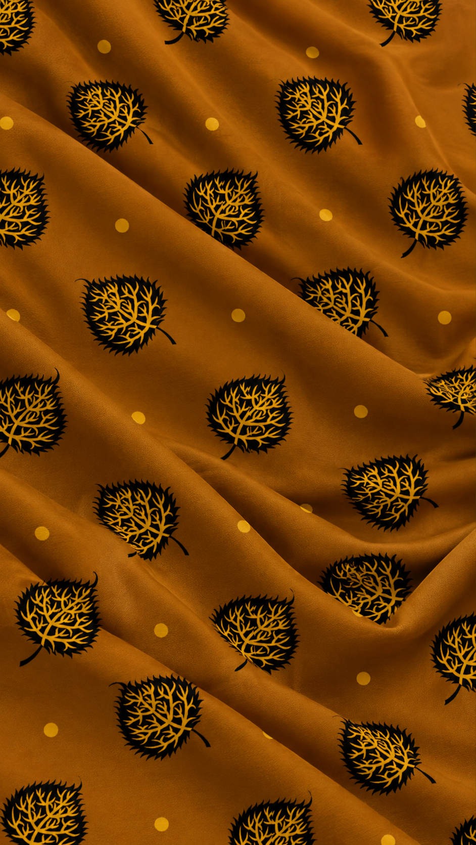 Golden Amber Tree — Printed Khaddar 2-Piece Unstitched Suit