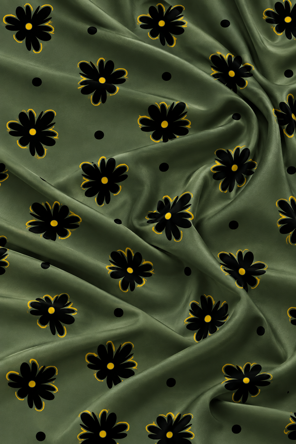 Olive Noir — Printed Khaddar 2-Piece Unstitched Suit