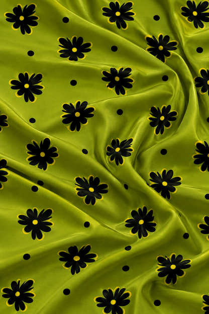 Lime Noir — Printed Khaddar 2-Piece Unstitched Suit