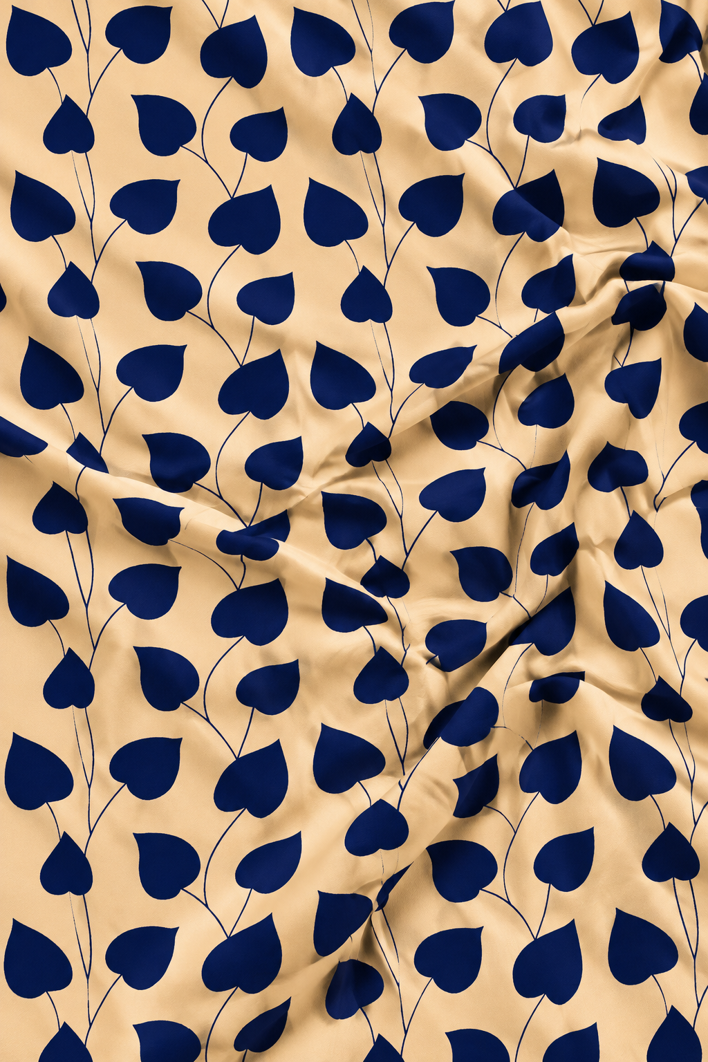 Royal Navy Hearts — Printed Khaddar 2-Piece Unstitched Suit