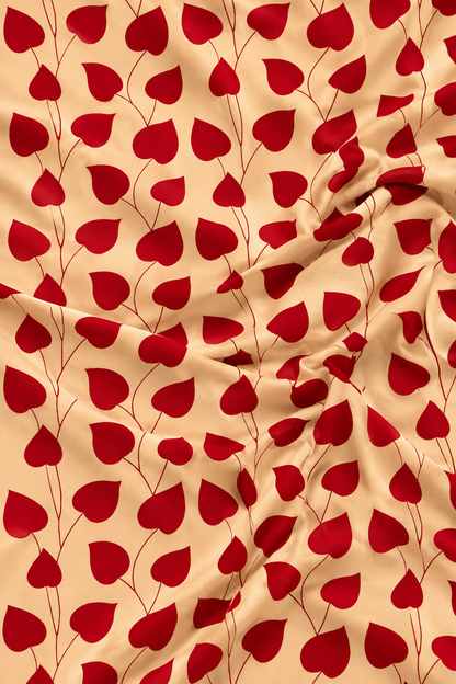 Crimson Hearts — Printed Khaddar 2-Piece Unstitched Suit