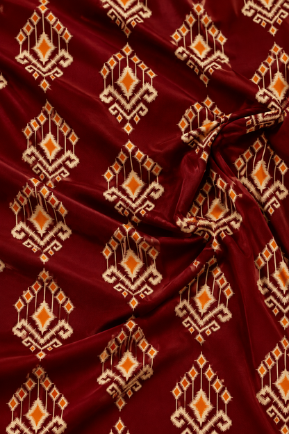 Maroon Heritage — Printed Khaddar 2-Piece Unstitched Suit