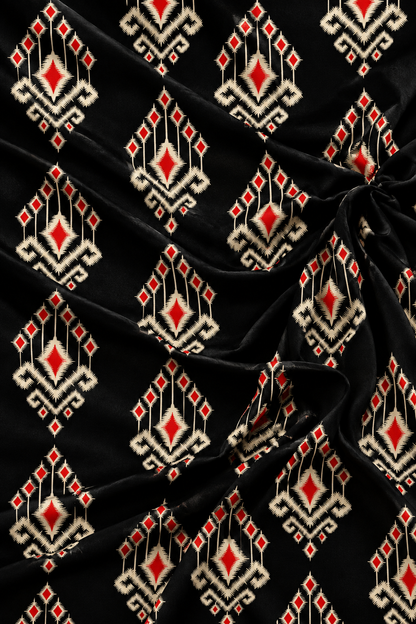 Black Heritage — Printed Khaddar 2-Piece Unstitched Suit