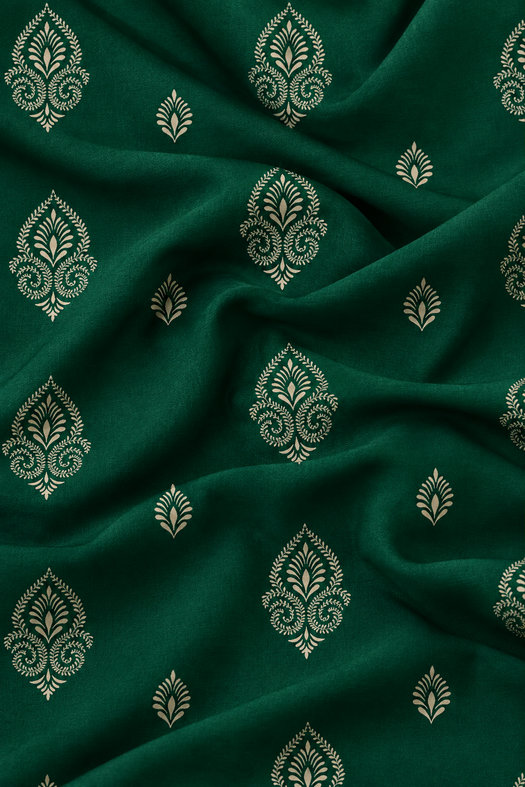 Emerald Grace — Printed Khaddar 2-Piece Unstitched Suit