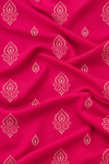 Royal Fuchsia — Printed Khaddar 2-Piece Unstitched Suit
