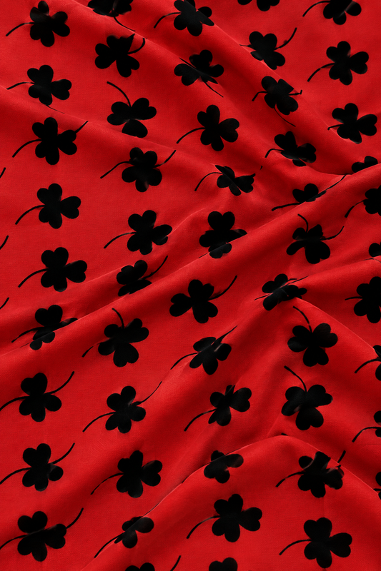Crimson Bloom — Printed Khaddar 2-Piece Unstitched Suit