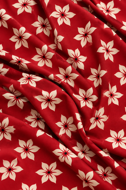 Ruby Blossom — Printed Khaddar 2-Piece Unstitched Suit