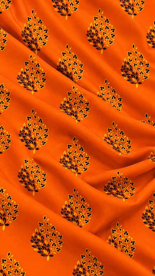 Rust Aura — Printed Khaddar 2-Piece Suit