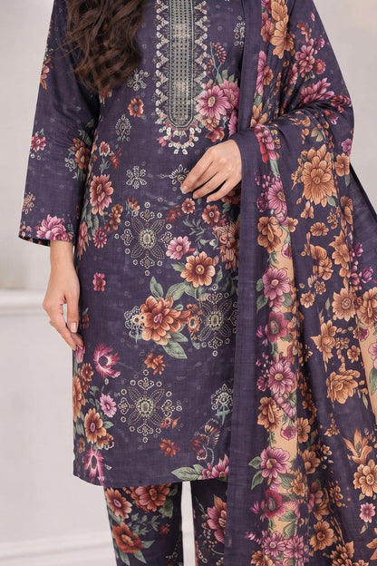 3 PIECE - EMBROIDERED LIGHT KHADDAR SUIT