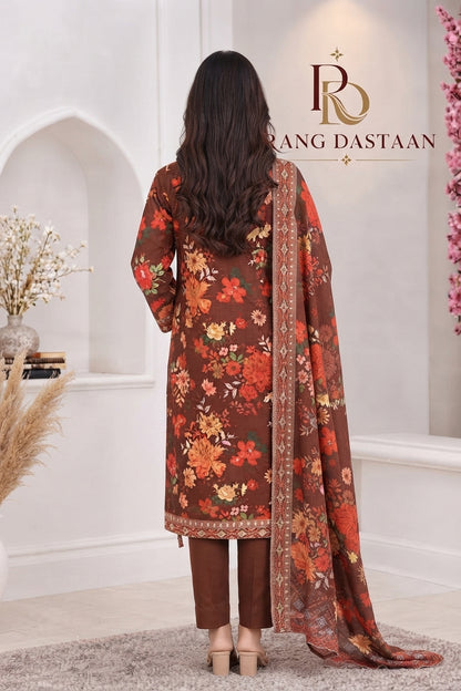 3 PIECE - EMBROIDERED LIGHT KHADDAR SUIT