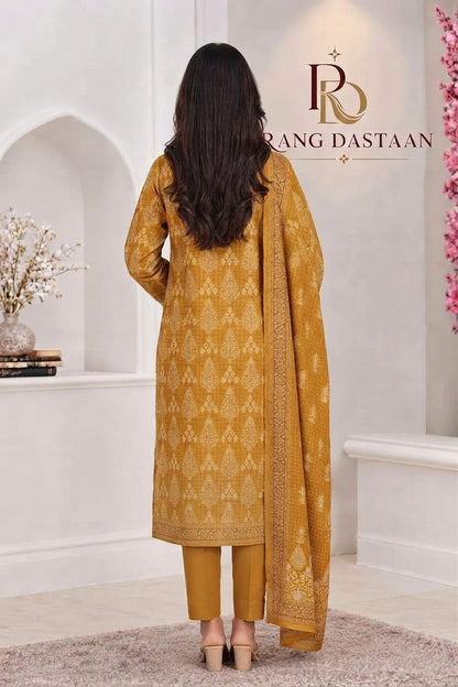 3 PIECE - EMBROIDERED LIGHT KHADDAR SUIT