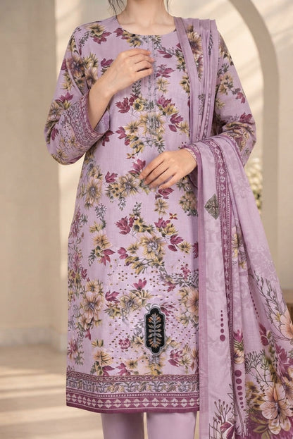 3 PIECE - EMBROIDERED DHANAK SUIT