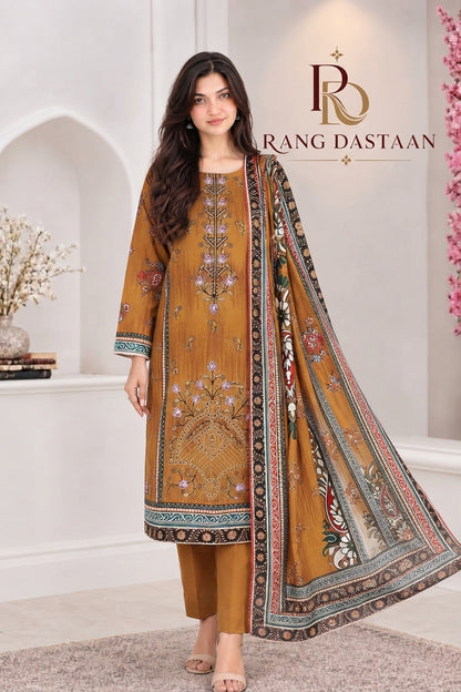 3 PIECE - EMBROIDERED LIGHT KHADDAR SUIT