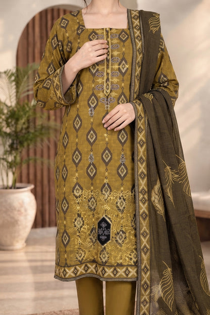 3 PIECE - EMBROIDERED DHANAK SUIT