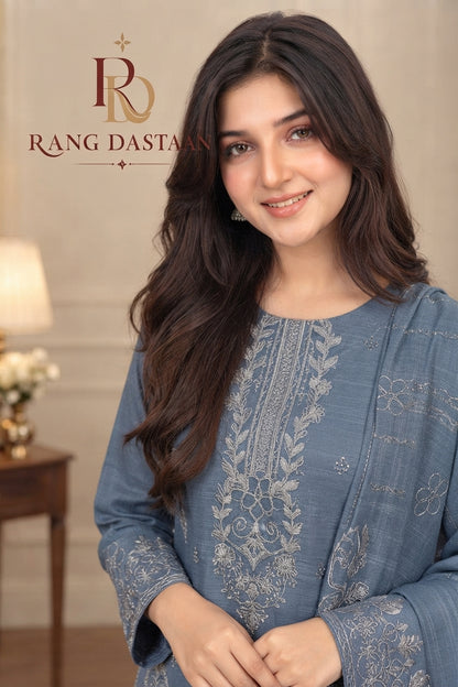 CRYSTAL DHANAK HEAVY EMBROIDERED 3PC SUIT