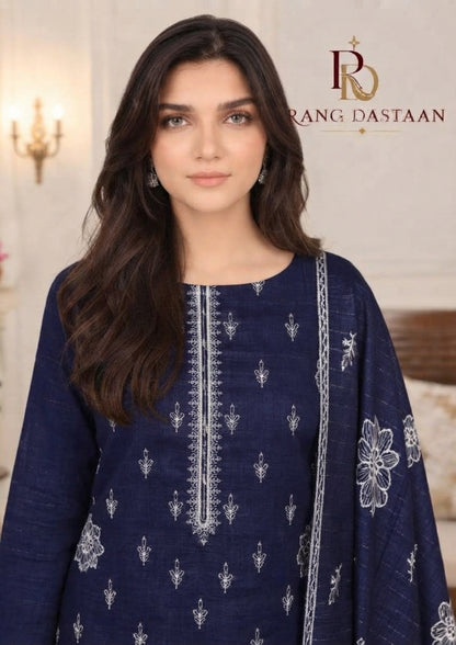 CRYSTAL DHANAK HEAVY EMBROIDERED 3PC SUIT
