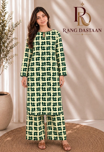 Emerald Leaf — Printed Lawn 2-Piece Suit