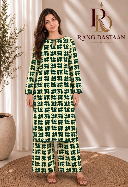 Emerald Leaf — Printed Lawn 2-Piece Suit