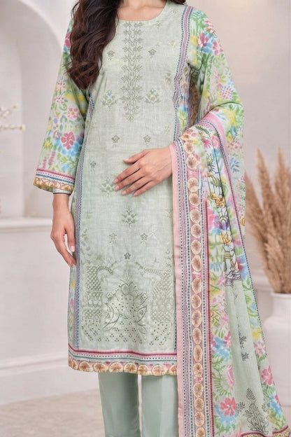 3 PIECE - EMBROIDERED LIGHT KHADDAR SUIT
