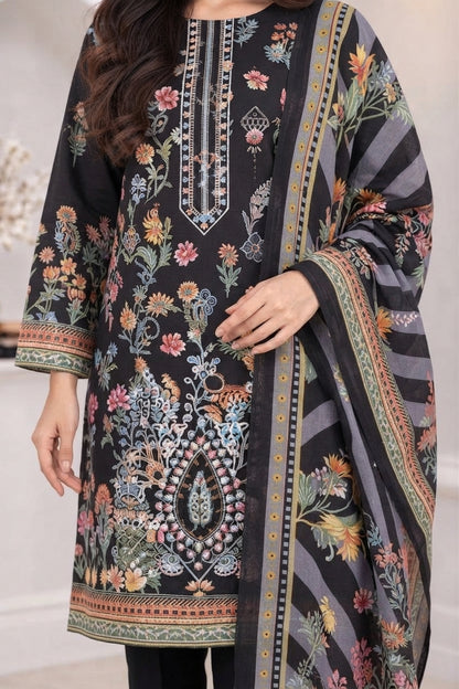 3 PIECE - EMBROIDERED LIGHT KHADDAR SUIT