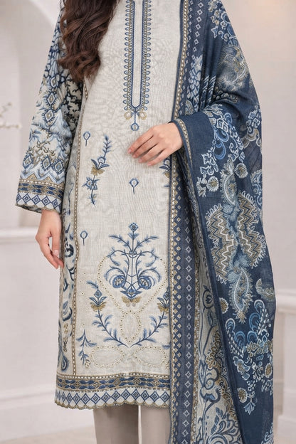 3 PIECE - EMBROIDERED LIGHT KHADDAR SUIT