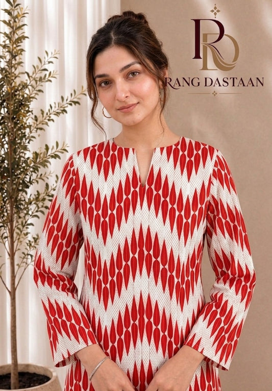 Ruby Ripple — Printed Lawn 2-Piece Suit