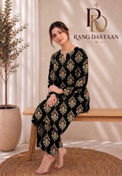 Black Heritage — Printed Khaddar 2-Piece Unstitched Suit