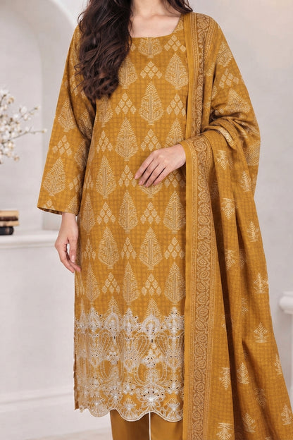 3 PIECE - EMBROIDERED LIGHT KHADDAR SUIT