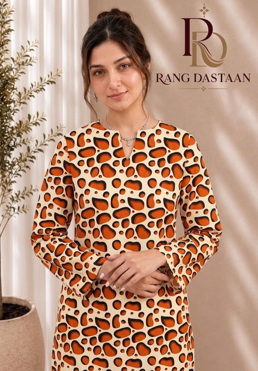 Amber Safari — Printed Lawn 2-Piece Suit