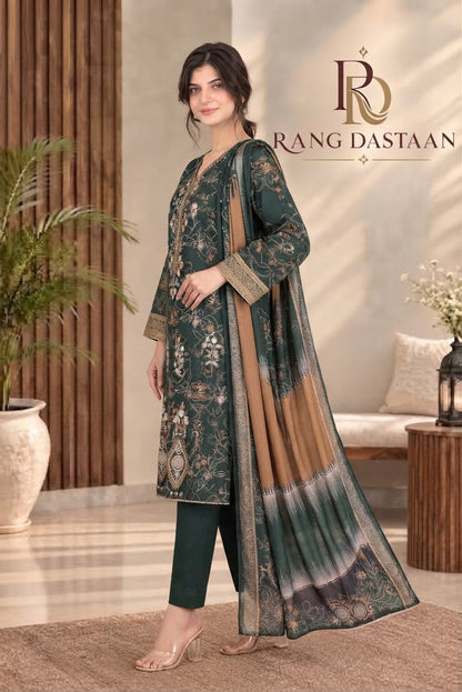 3 PIECE - EMBROIDERED DHANAK SUIT
