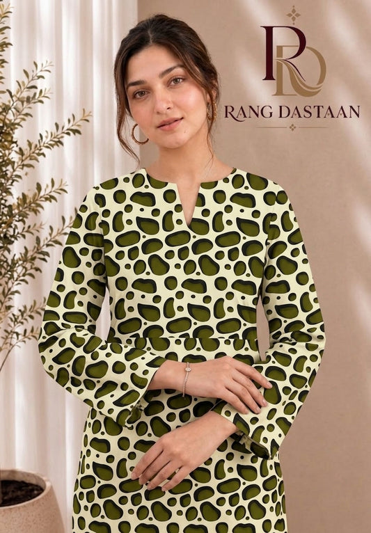 Olive Pebble — Printed Lawn 2-Piece Suit