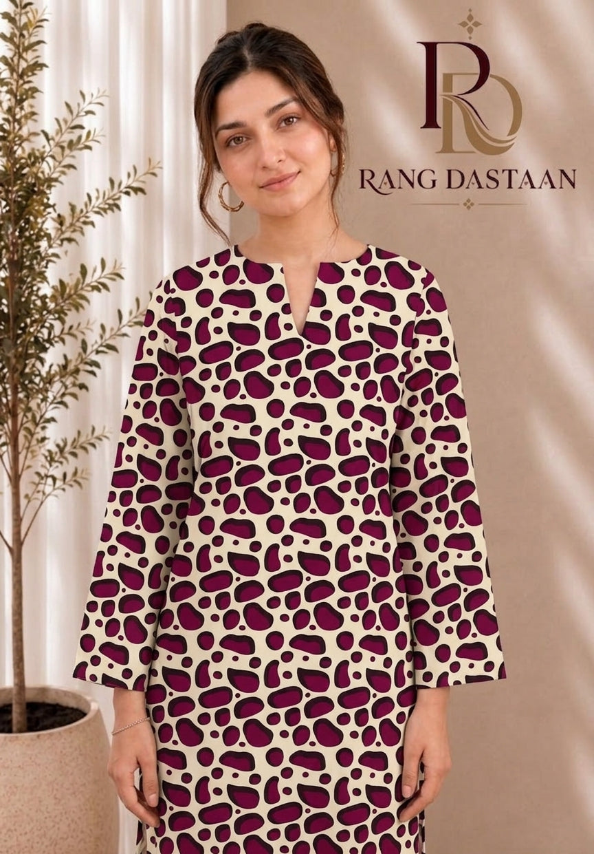 Berry Pebble — Printed Lawn 2-Piece Suit