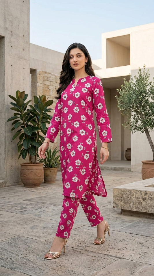 Berry Blossom — Printed Lawn 2-Piece Suit