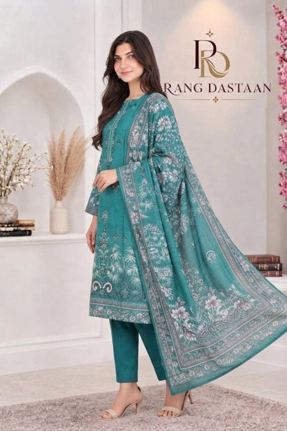 3 PIECE - EMBROIDERED LIGHT KHADDAR SUIT