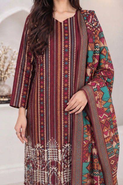 3 PIECE - EMBROIDERED LIGHT KHADDAR SUIT
