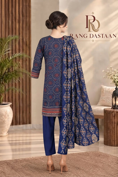 3 PIECE - EMBROIDERED DHANAK SUIT