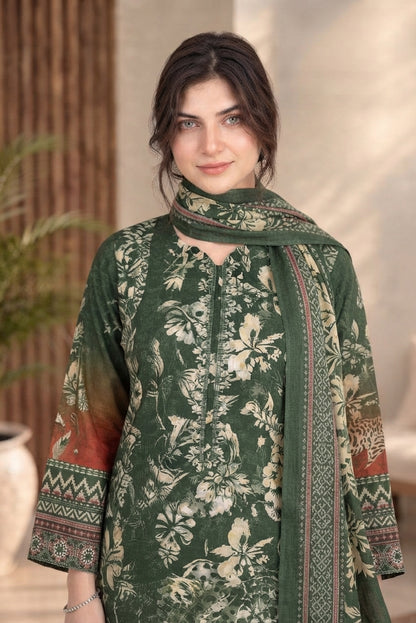 3 PIECE - EMBROIDERED DHANAK SUIT