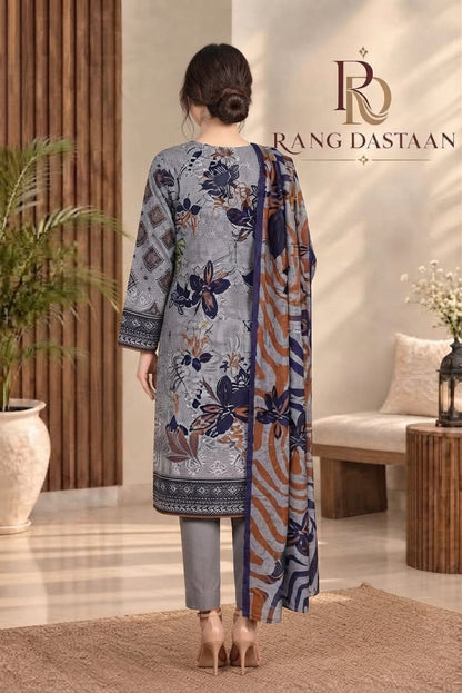 3 PIECE - EMBROIDERED DHANAK SUIT
