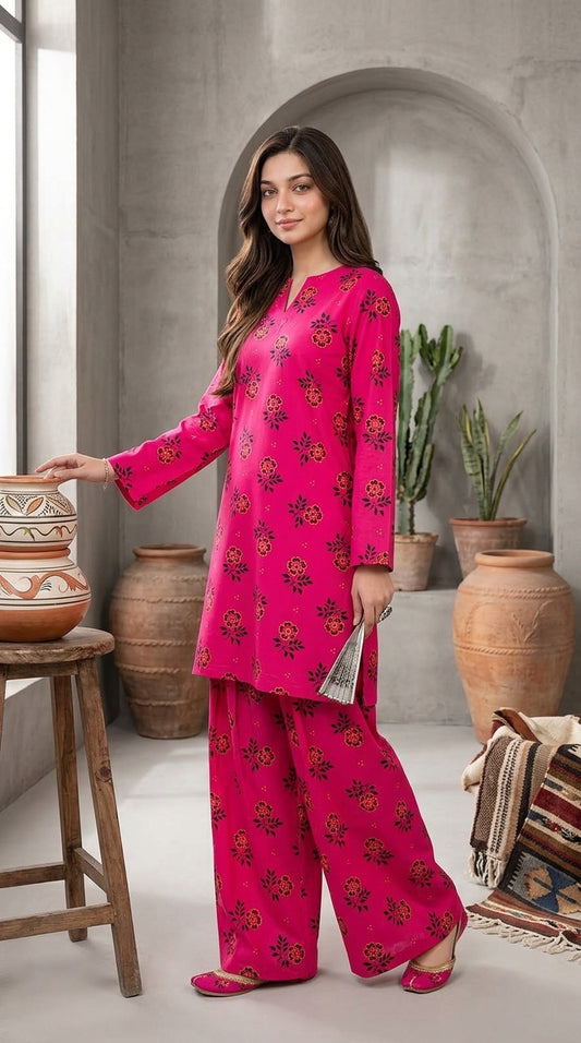 Floral Vine — Printed Khaddar 2-Piece Suit